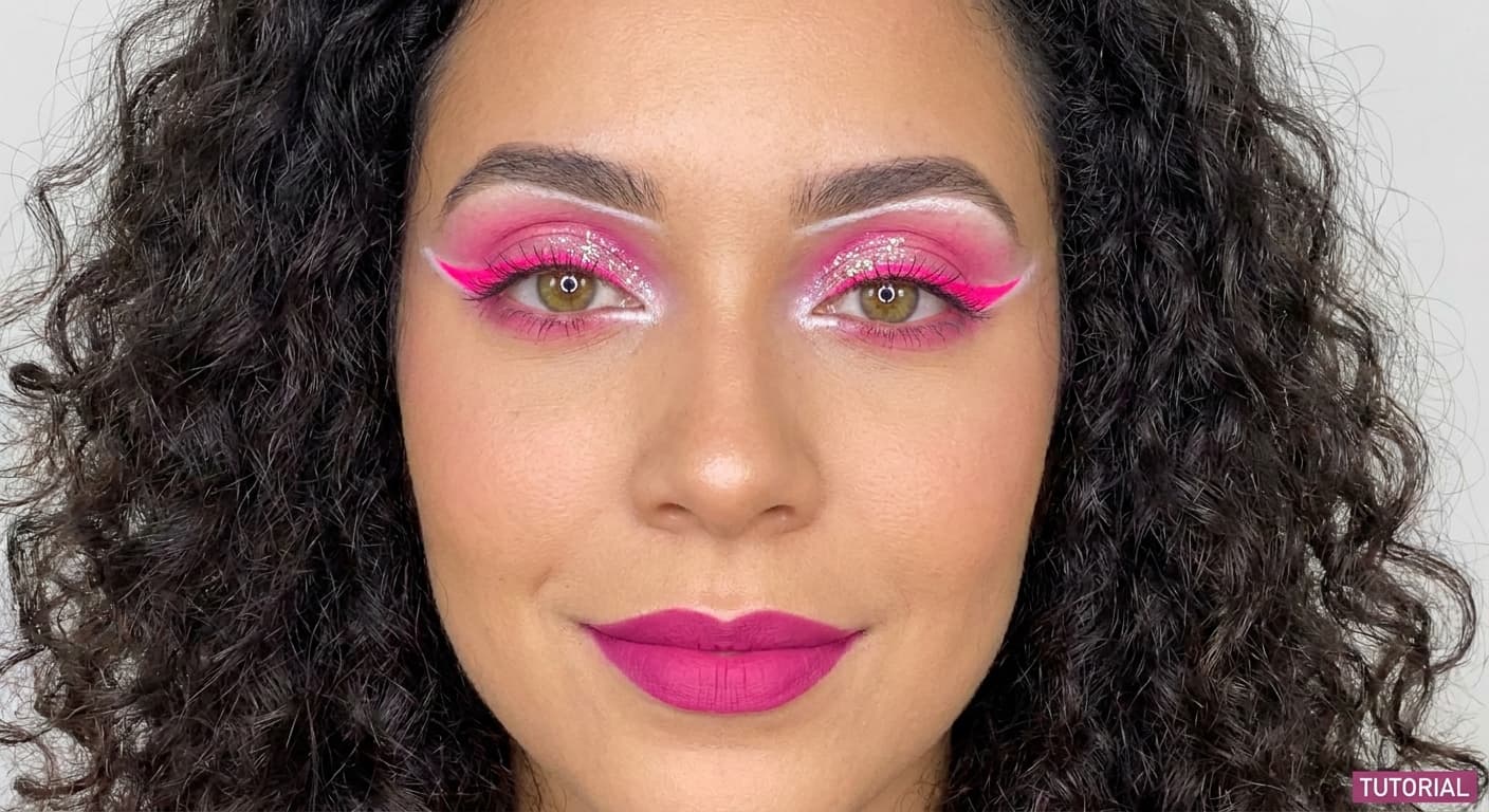 "Electric Fuchsia Fantasy" makeup look reference
